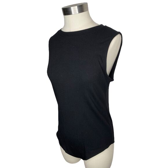 Mangpop Sleeveless Crewneck Bodysuit Women's Size XXL Black New Without Tags - Picture 2 of 10
